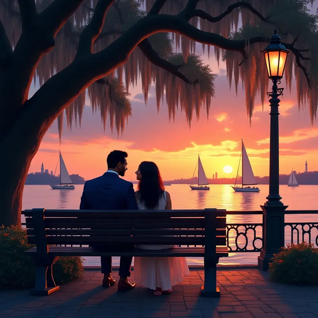 Традиционный южный дом с белыми перилами и цветущими растениями.